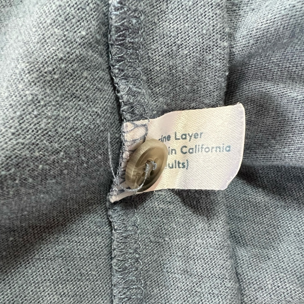 Marine Layer Lucas Polo in Blue-Grey with Color-blocked Stripes, M/L - Picture 8 of 11